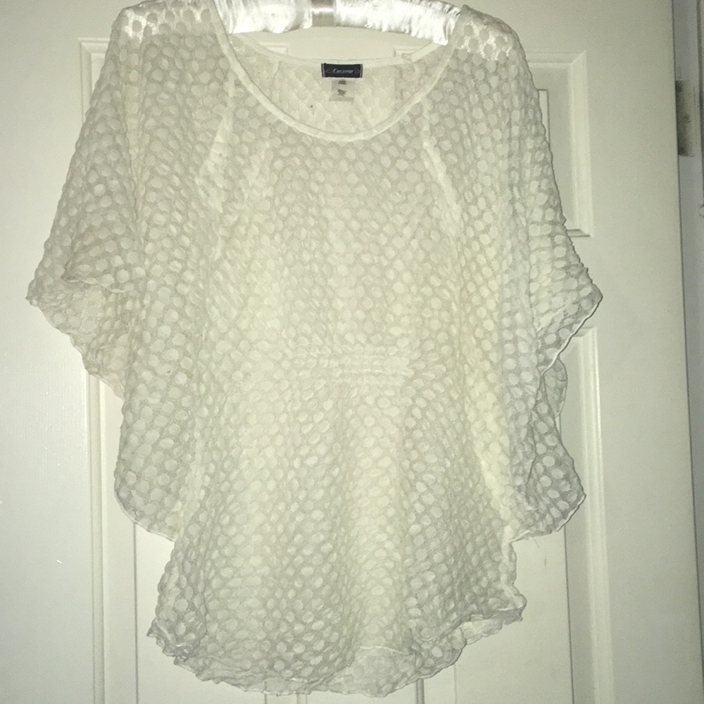 Sheer Polk a dot blouse